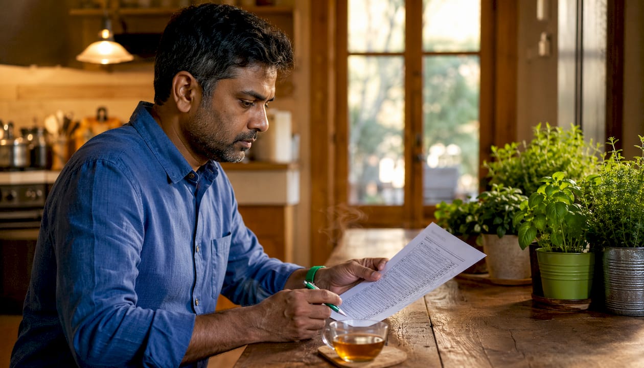 Man reviewing home inspection checklist