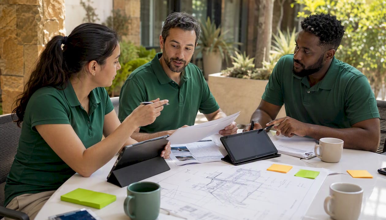 Local inspection team using digital tools