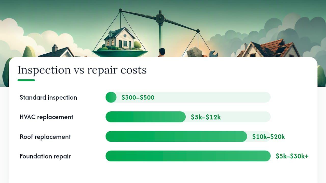 Chart comparing home repair costs