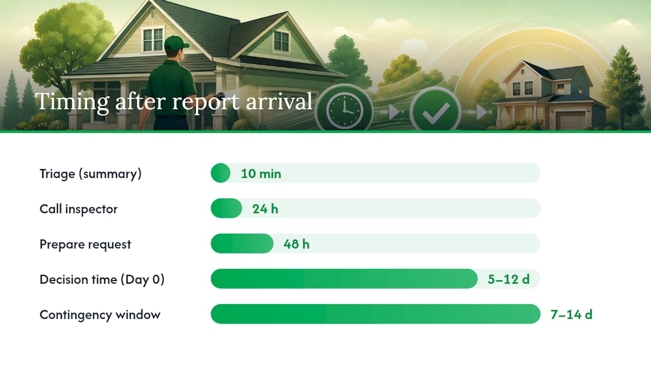 How do you act fast after the report arrives? — overview diagram