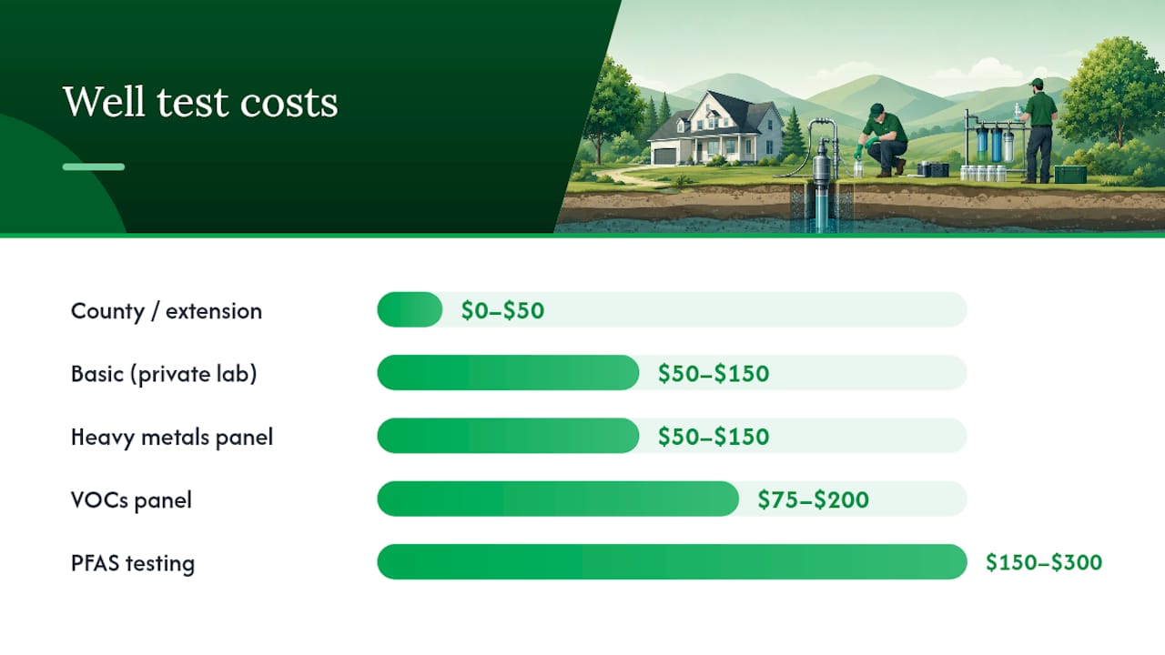 How Much Does Well Water Testing Cost? — overview diagram