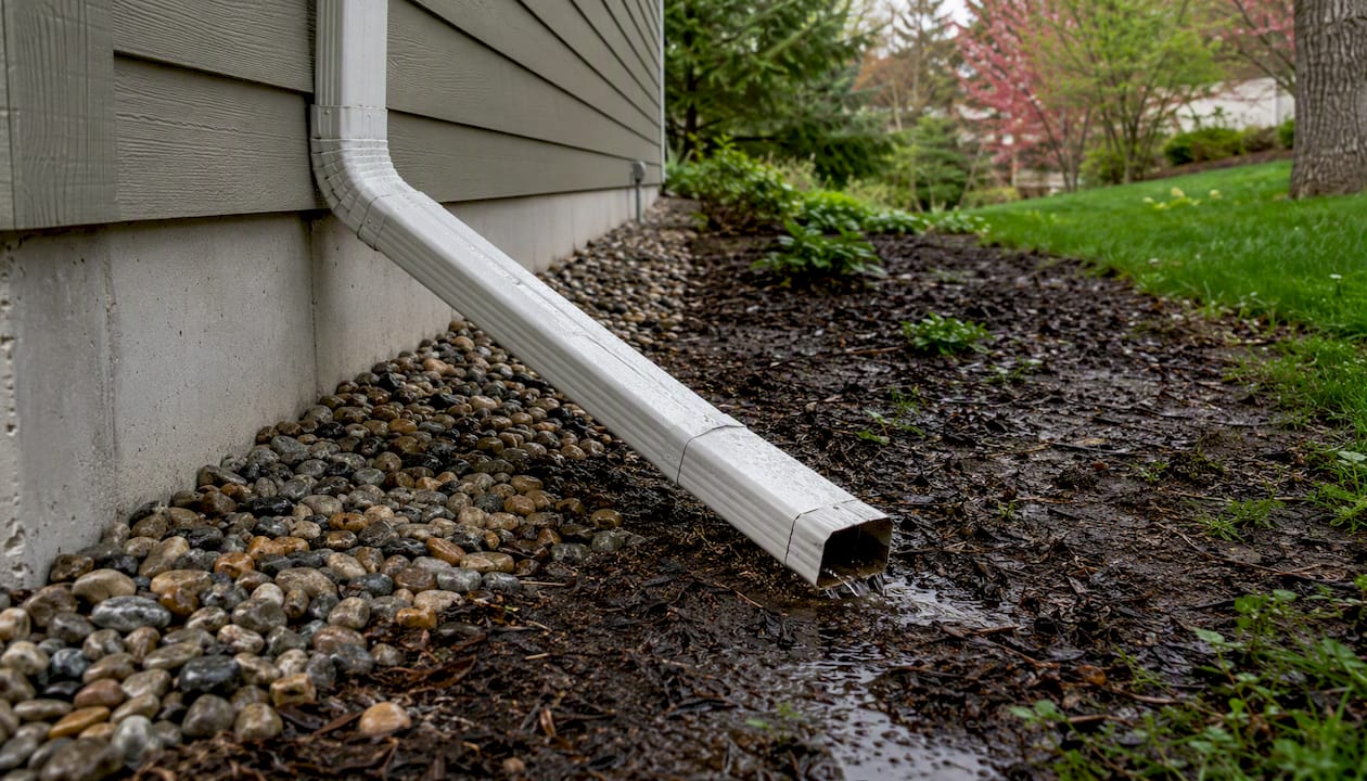 Downspout extension directing water away