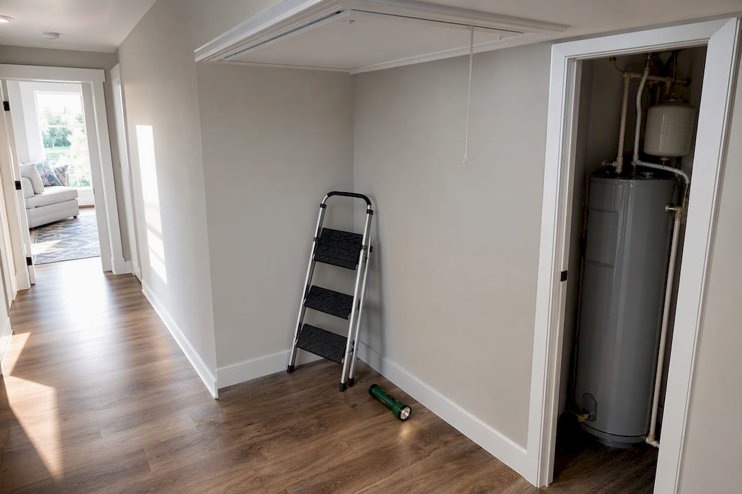 Clear access prepared for home inspection