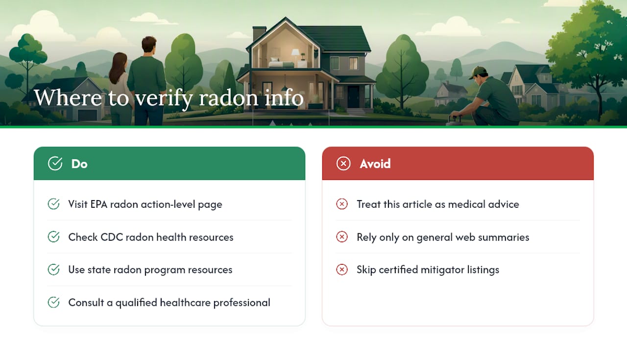 Where to Verify Radon Facts and Find Local Help — overview diagram