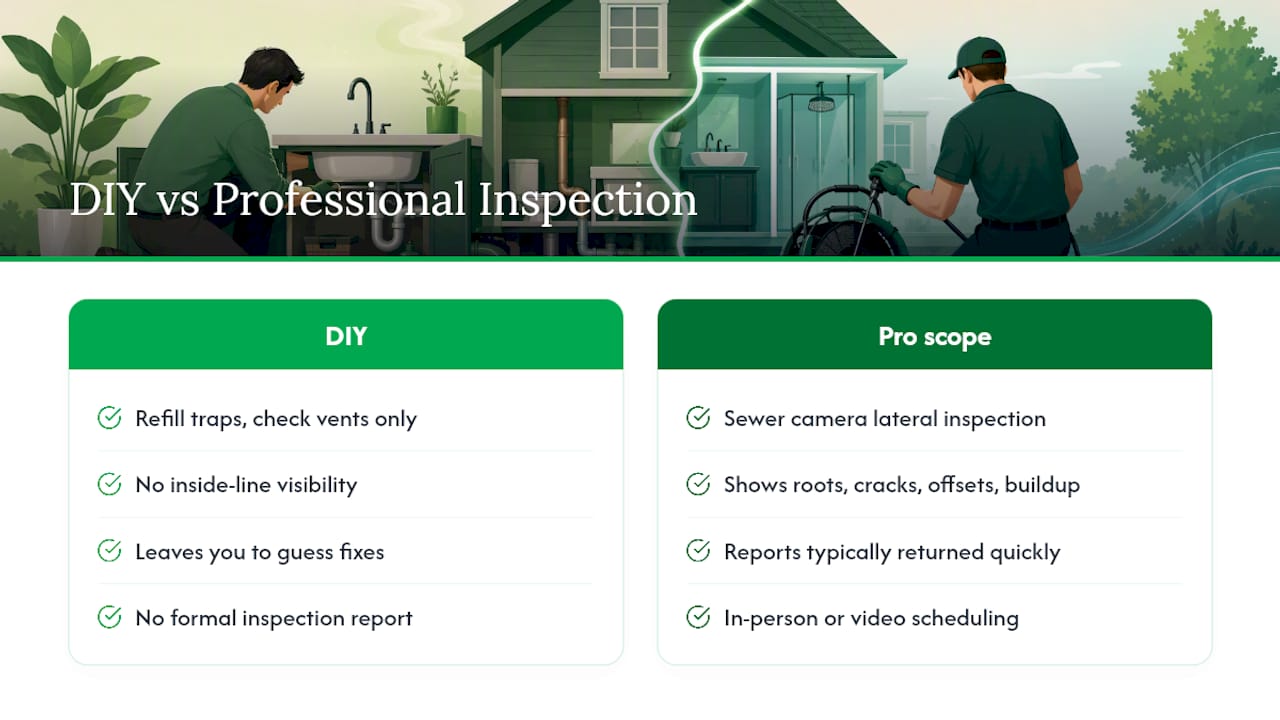 Get a Professional Sewer Camera Inspection — overview diagram