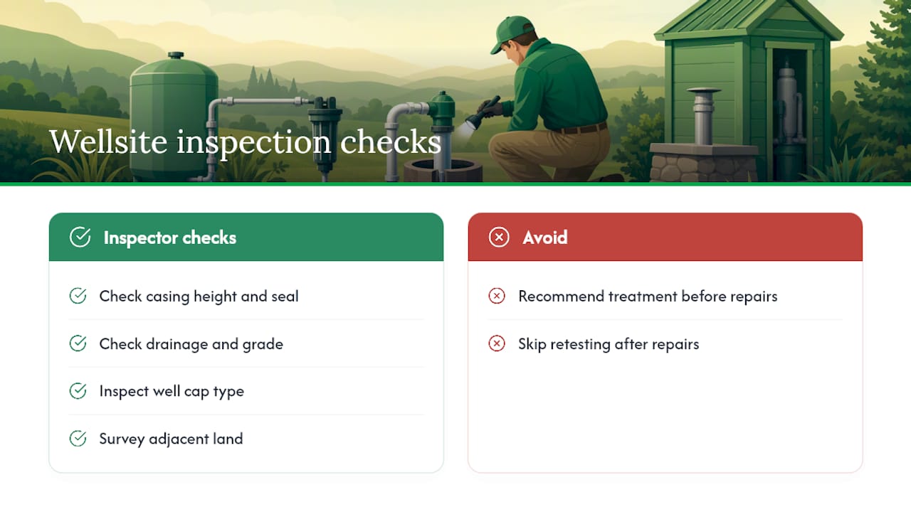 Well contamination inspection checklist