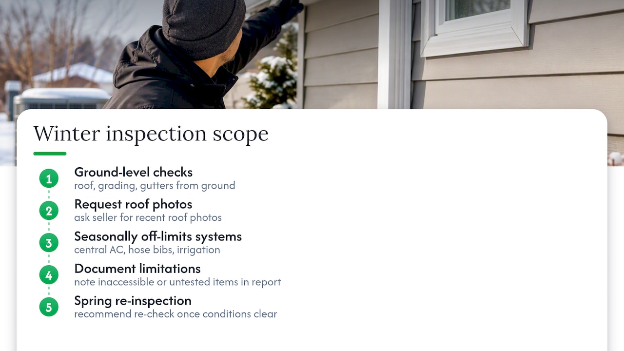 Winter inspection scope and follow-up pathways